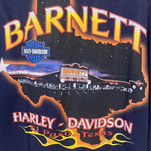 Vintage 1999 Harley Davidson El Paso Texas Barnett Biker Shirt  Sz Med - Picture 5 of 10